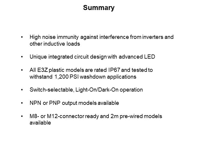 Image of Omron E3Z Photoelectric Sensors - Summary