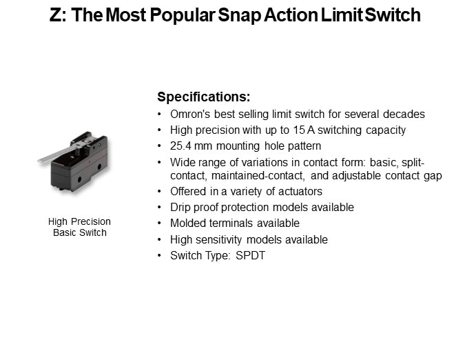  Z: The Most Popular Snap Action Limit Switch 