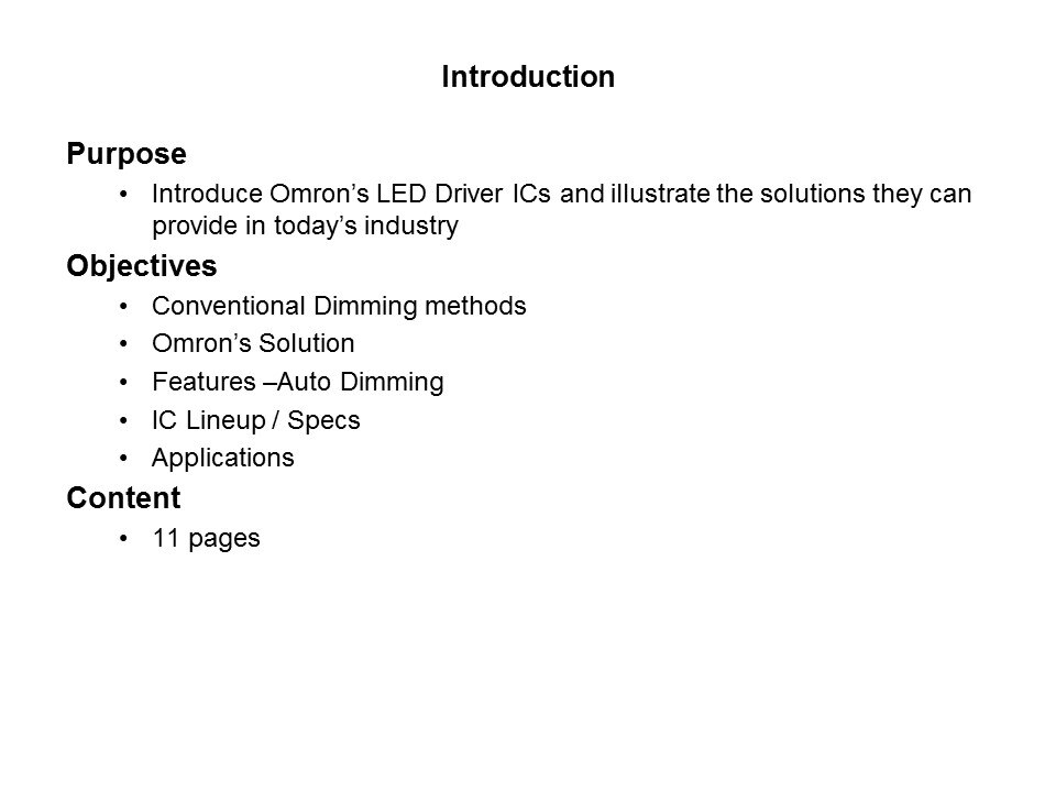 LED Driver IC Products Slide 1