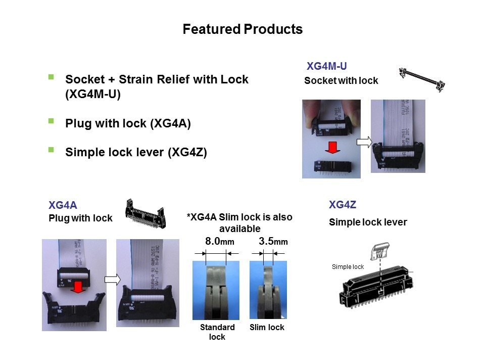 XG Series 2.54mm Flat Cable and PCB Connectors Slide 4