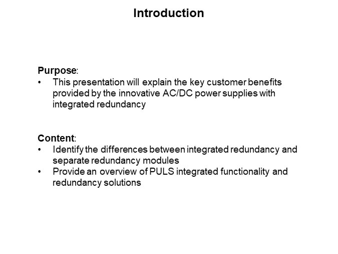 Image of PULS Power Supplies with Integrated Redundancy - Introduction