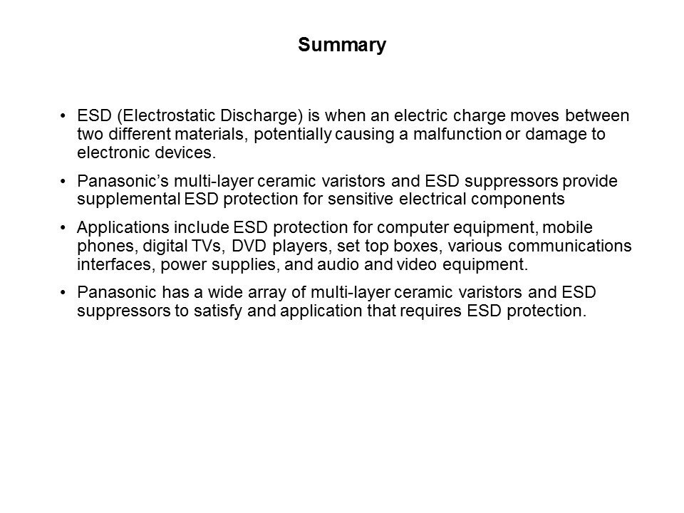 ESD Solutions - ESD Suppressors and Multi-Layer Varistors Slide 34