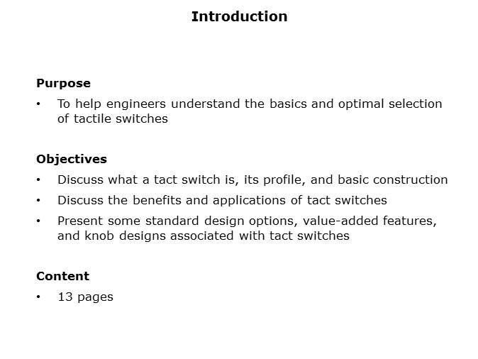 Tact Switches Slide 1