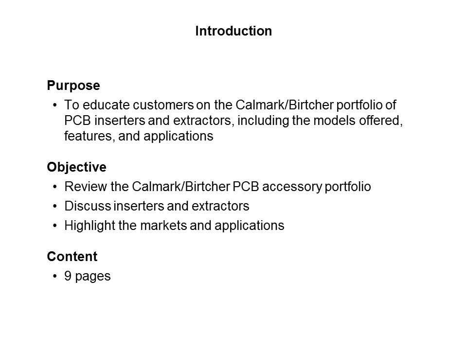 PC Board Inserters and Extractors Slide 1