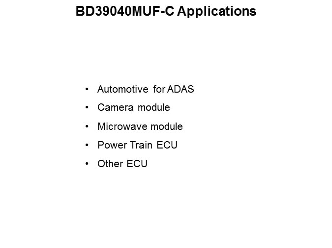 BD39040MUF-C Applications