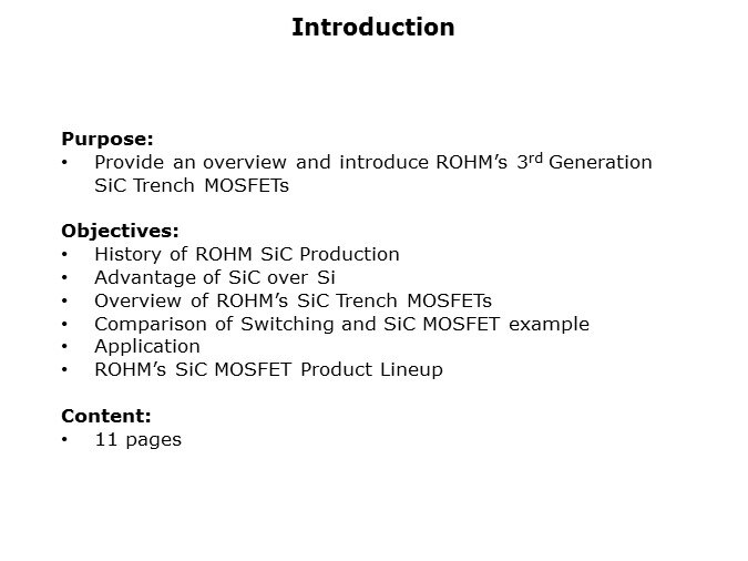 SiC Trench MOSFETs Slide 1