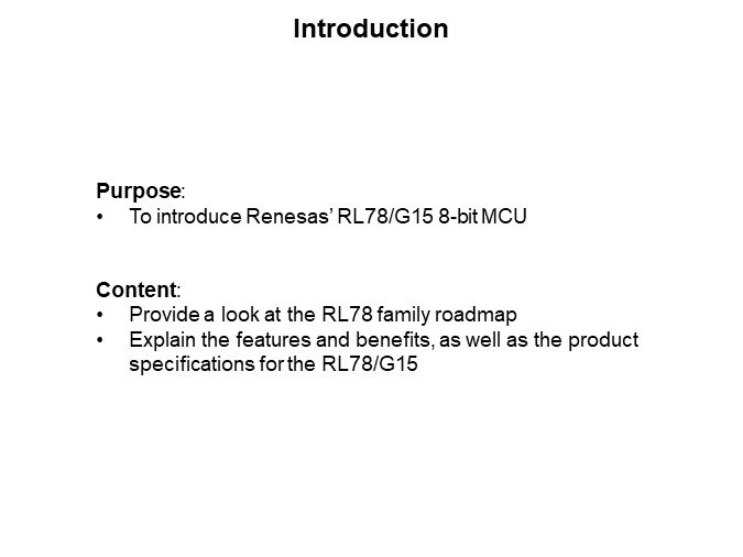 Image of Renesas Introduction to the RL78/G15 8-Bit MCU - Introduction