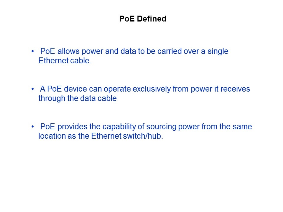 Power over Ethernet Slide 2