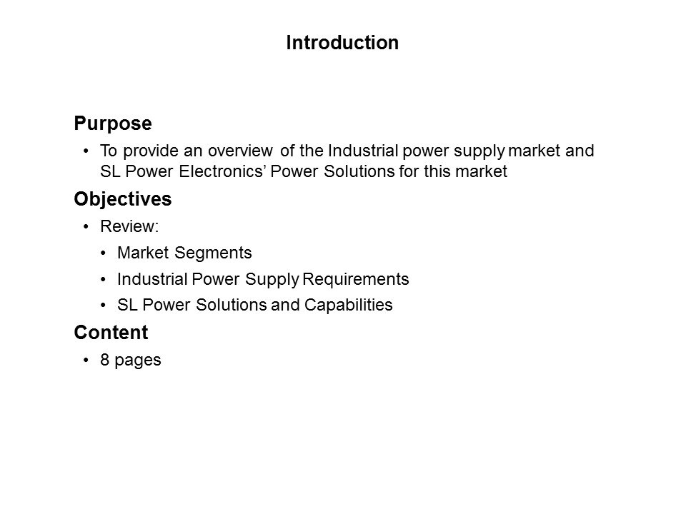 Industrial Power Supply Solutions Slide 1