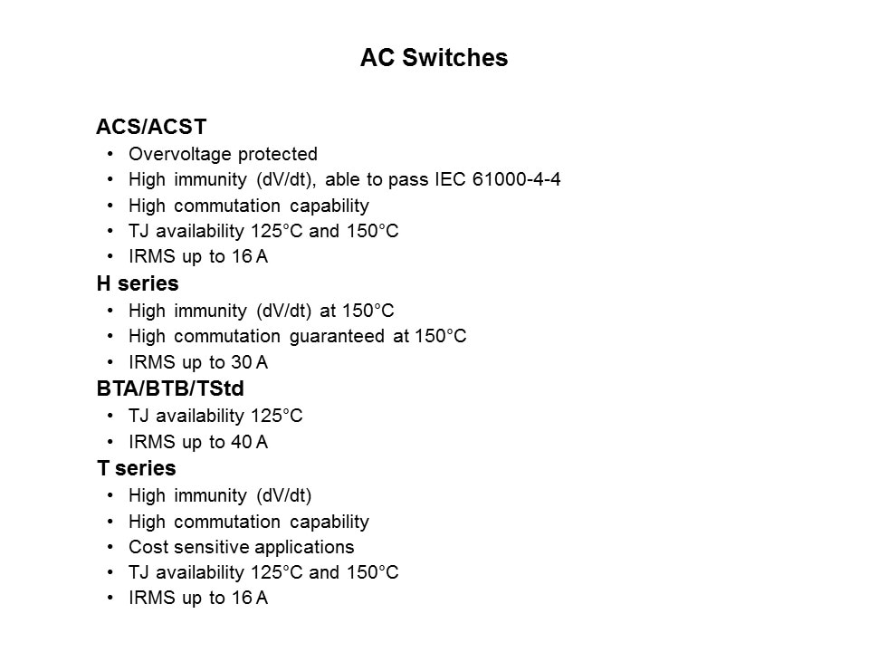 AC Switches Family - Part 1 Slide 2