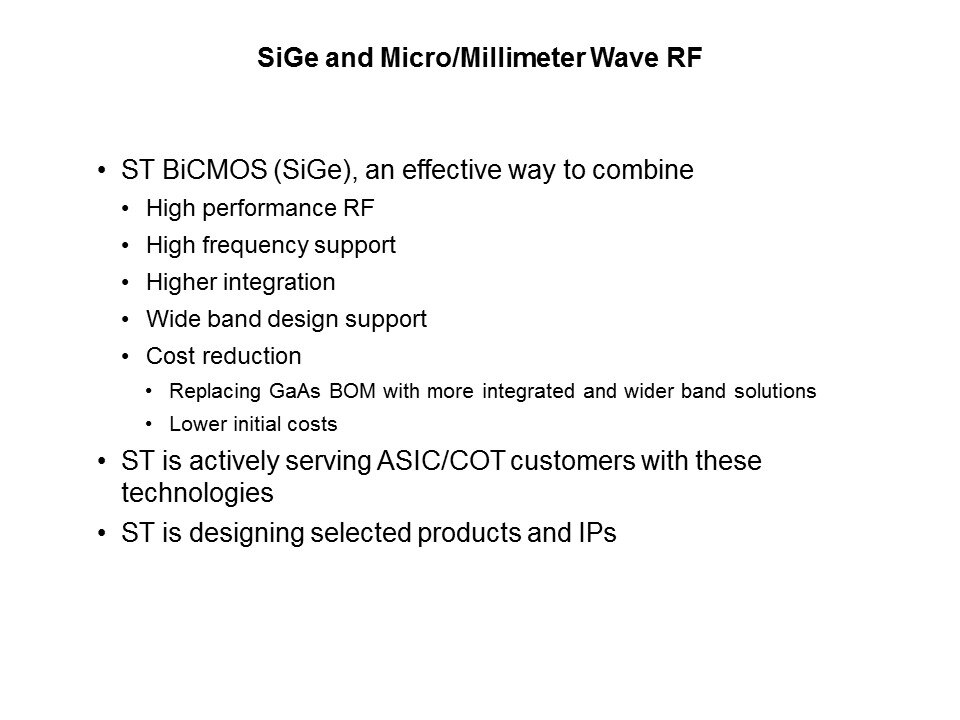 BiCMOS to the Latest RF Product Family Slide 5