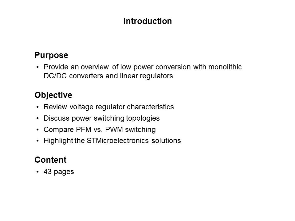 DC-DC Conversion Cookbook Slide 1