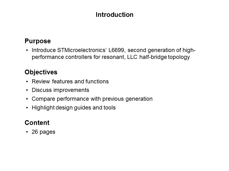 L6699 LLC Resonant Half-bridge Controller IC Slide 1