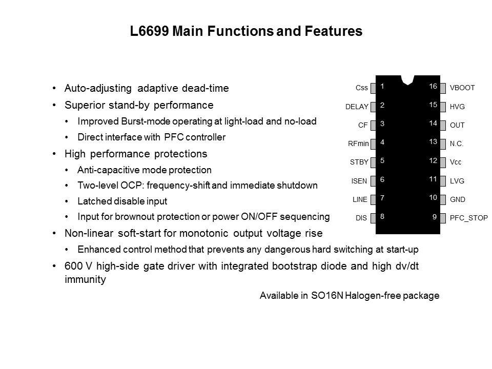 L6699 LLC Resonant Half-bridge Controller IC Slide 12