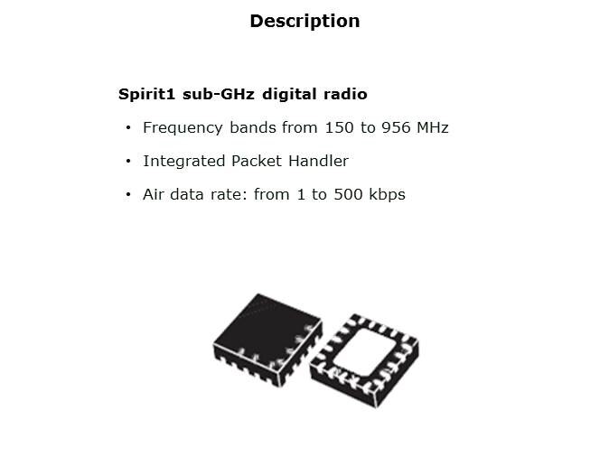 SPIRIT1 RF Transceiver Overview Slide 2