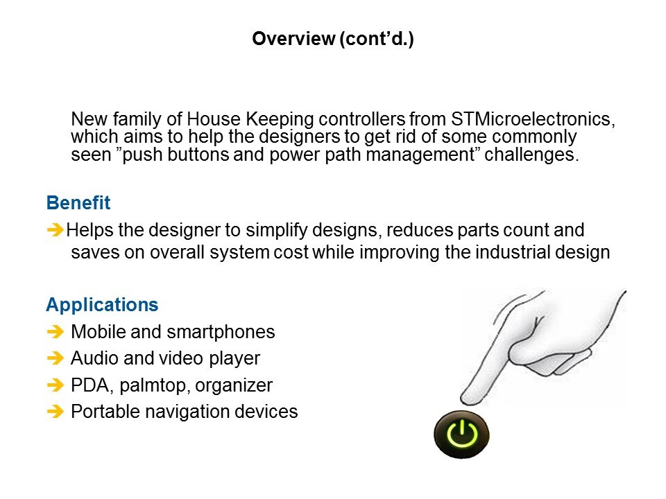 STM660x Smart On-Off Controller Slide 3