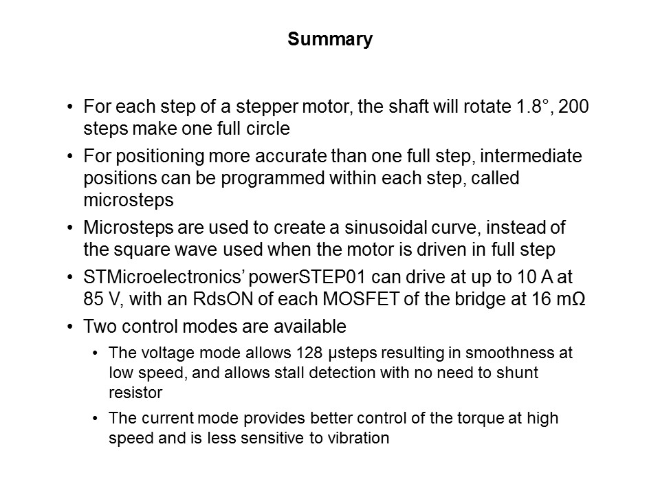Solutions for Motion Control PowerSTEP01 Pt 1 of 2 Slide 37
