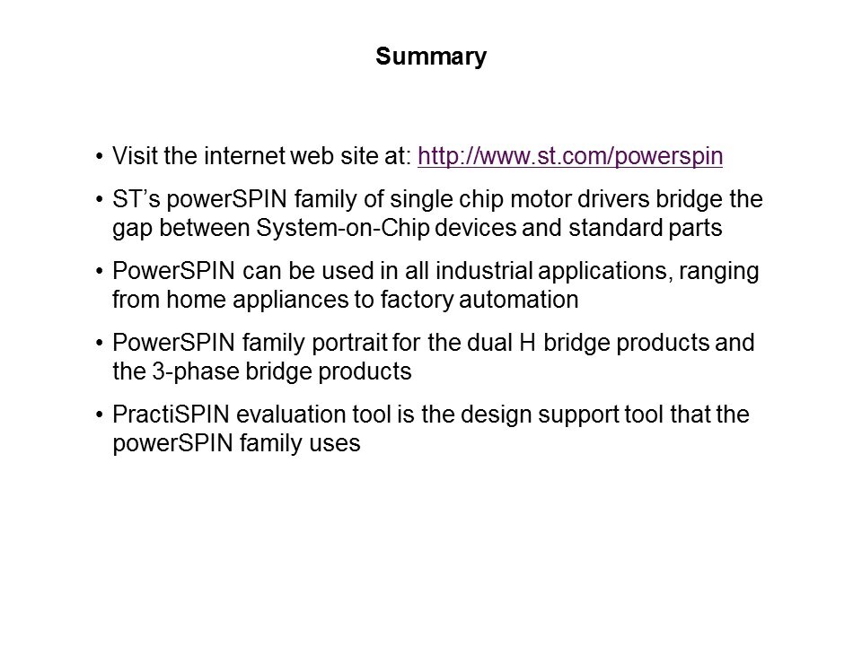 powerSPIN Motor Control ICs Slide 38