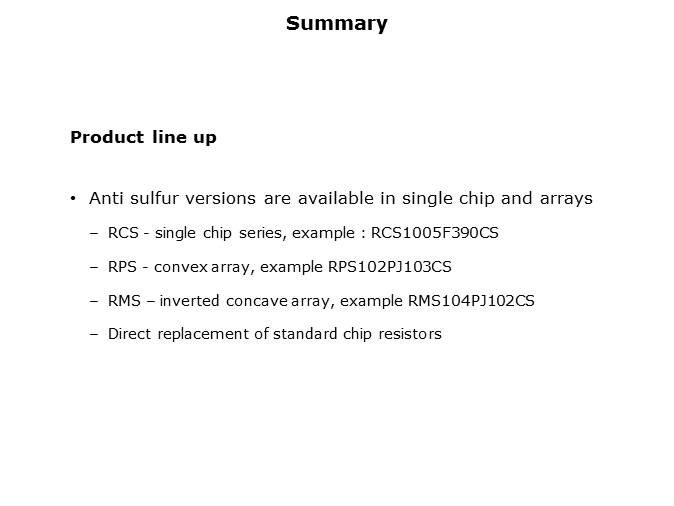 Anti-Sulfur Resistors Slide 7