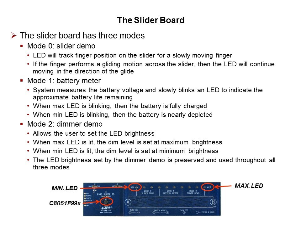 QuickSense C8051F990 Low Power MCU with Capacitive Sensing Slide 35