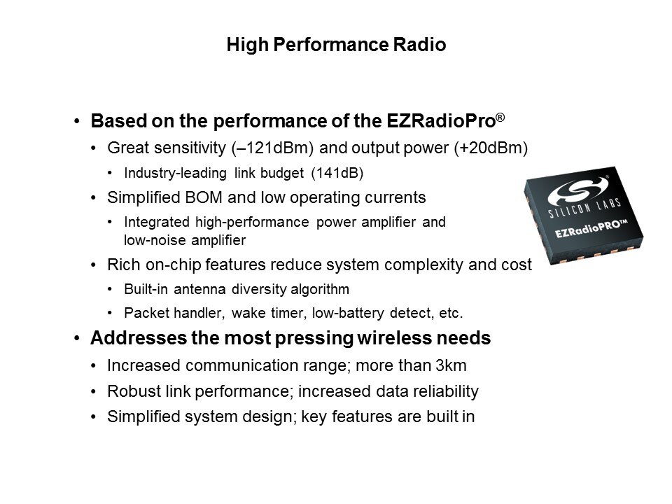 Si100x/1x ISM Transceiver Family Slide 5