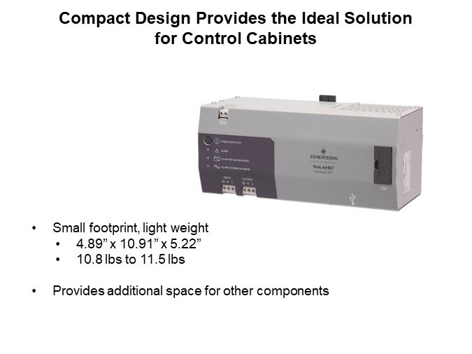 SolaHD SDU AC-B Series DIN-Rail UPS - Compact Design