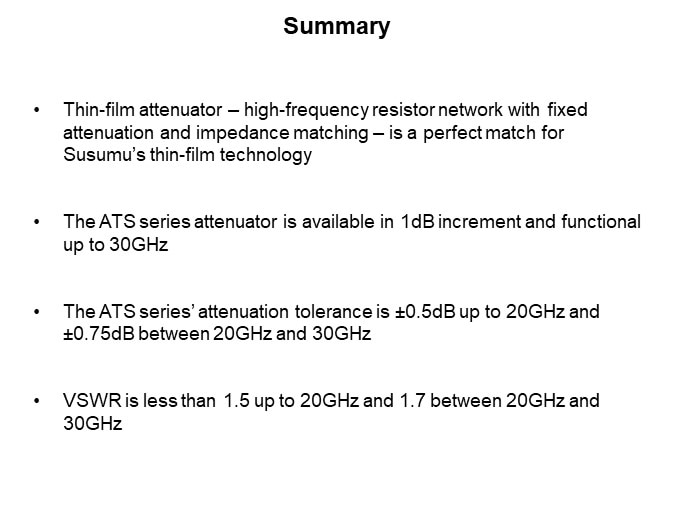 Image of Susumu ATS Series of High-Frequency Attenuators - Slide12