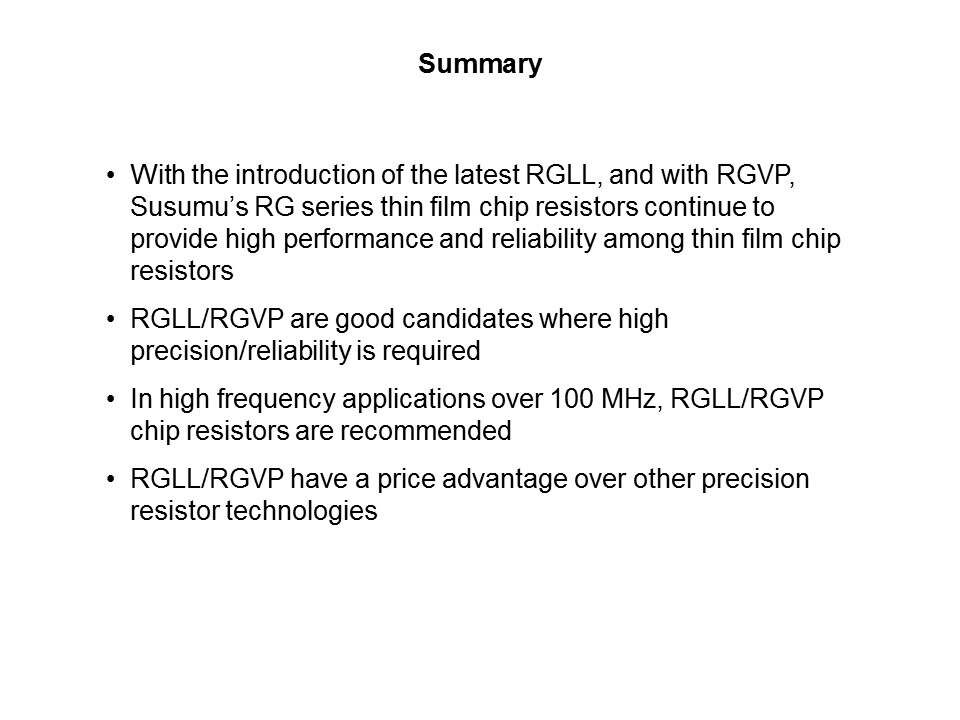 RGLL Thin Film Chip Resistor Slide 12