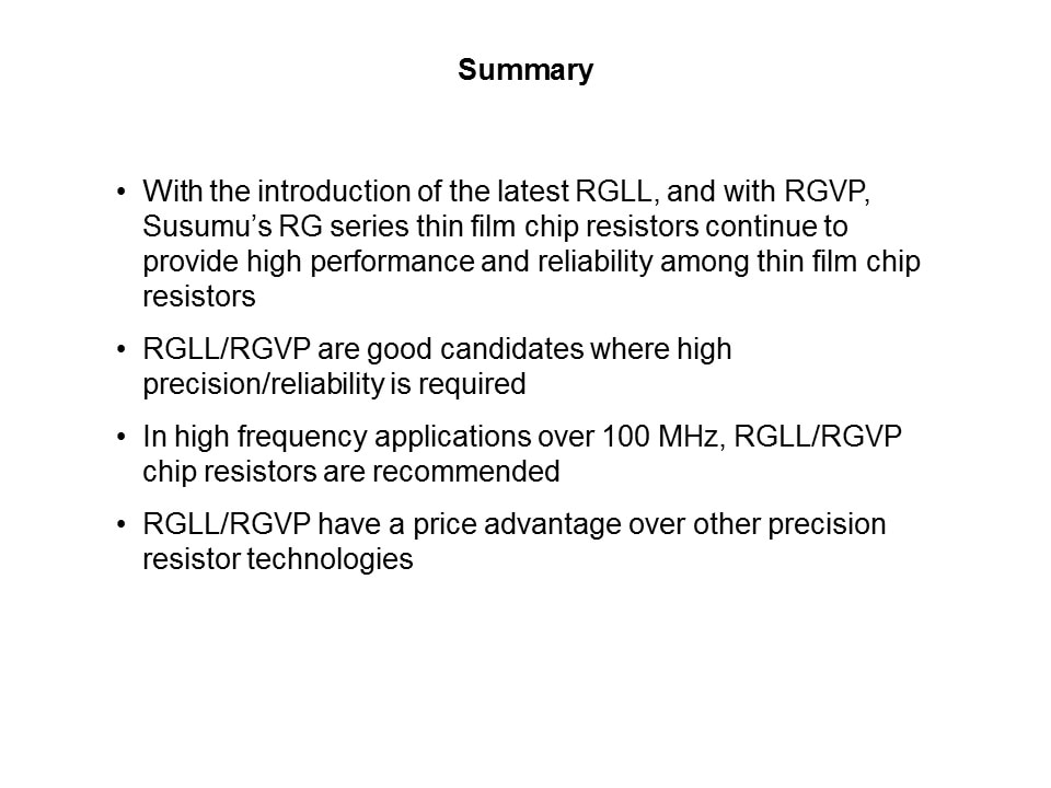 RGLL Thin Film Chip Resistor Slide 12