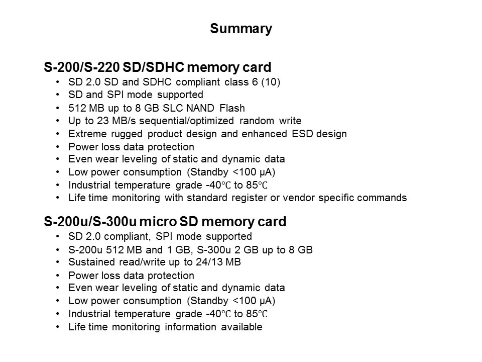 SD and Micro SD Memory Cards Slide 6