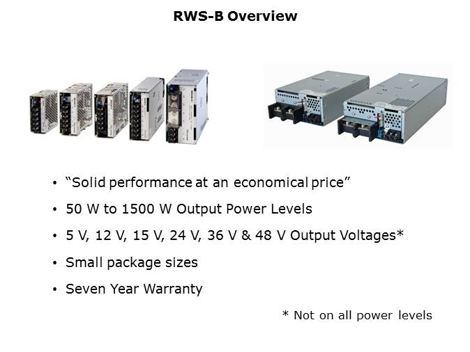 RWS-B Series of General Purpose AC-DC Power Supplies Slide 2