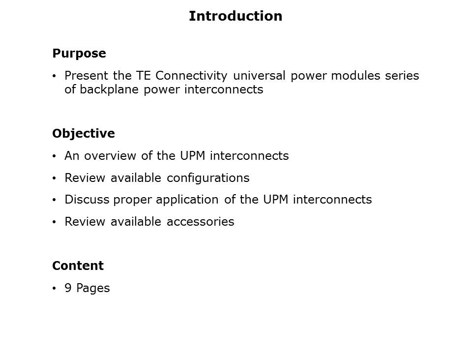 Universal Power Modules Slide 1