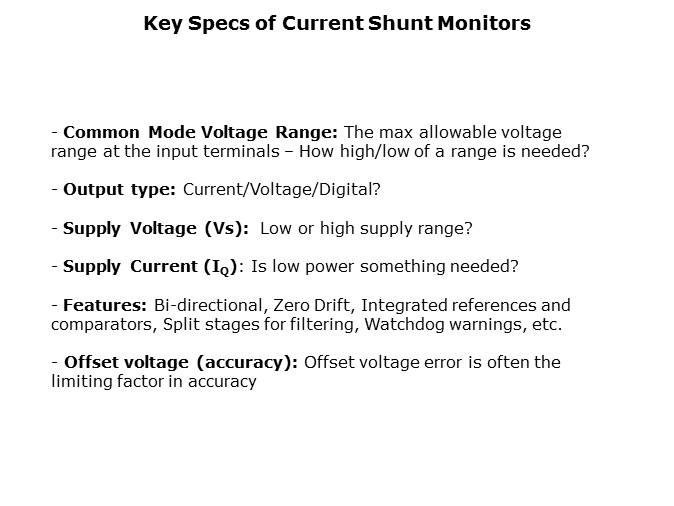 Current Shunt Monitors Slide 6