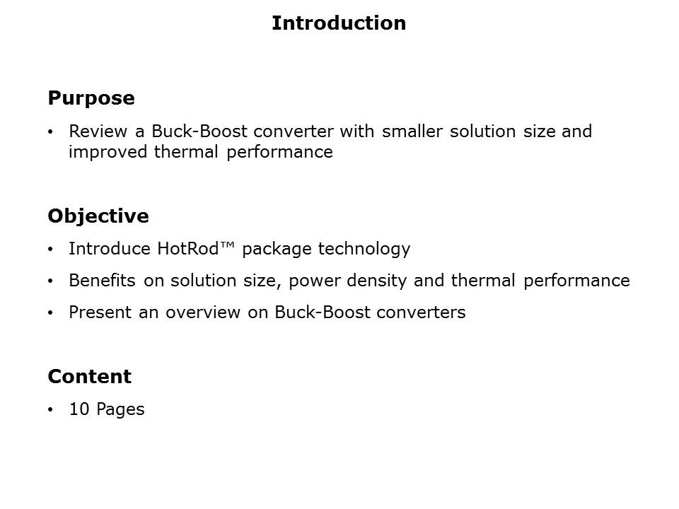 Buck-Boost Converter in Hot-Rod Package Slide 1