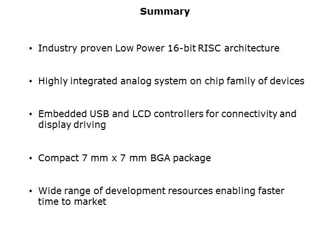 MSP430FG6x2x Series of Mixed Signal Microcontrollers Slide 7