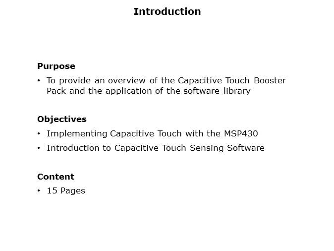 Capacitive Touch Sensing Slide 1