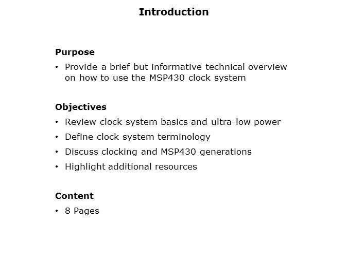 MSP430 How to Use the Clock System Slide 1