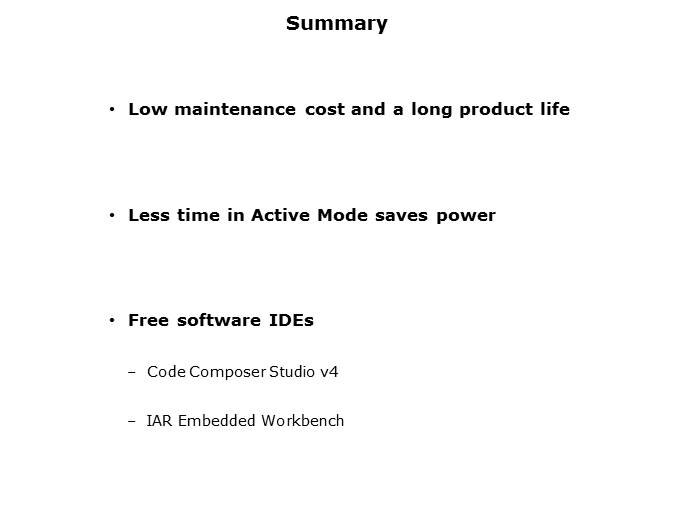 MSP430 Value Line Slide 10