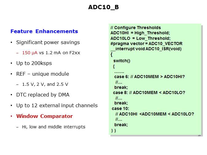 MSP430FR57xx FRAM Microcontrollers Slide 22