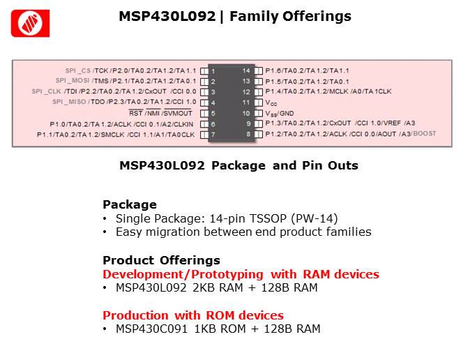 MSP430L092 Introduction Slide 7