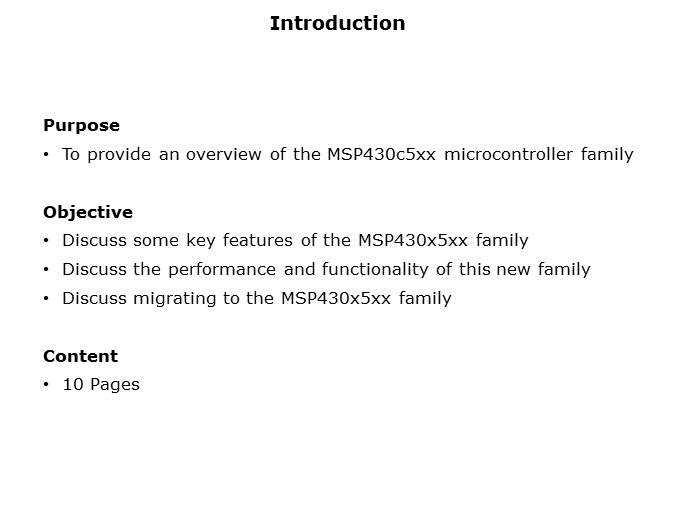 MSP430x5xx Overview Slide 1