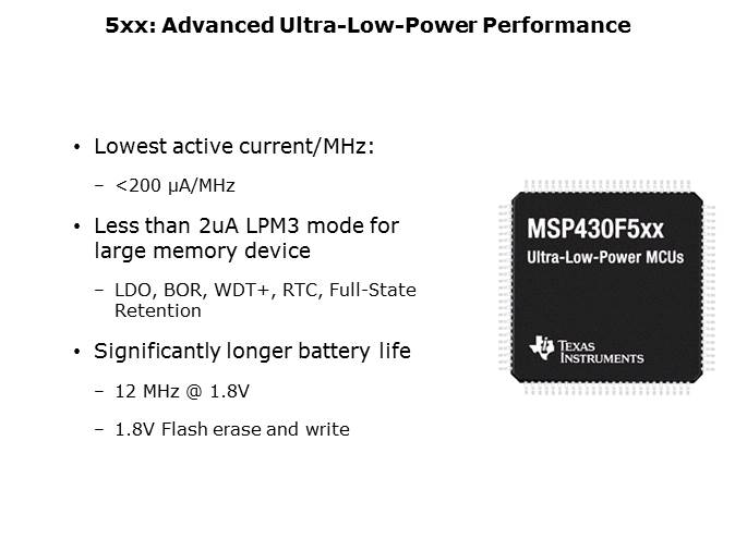 MSP430x5xx Overview Slide 4