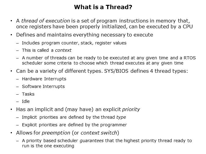 SYS/BIOS: Introduction to Real-Time Operating Systems Slide 4