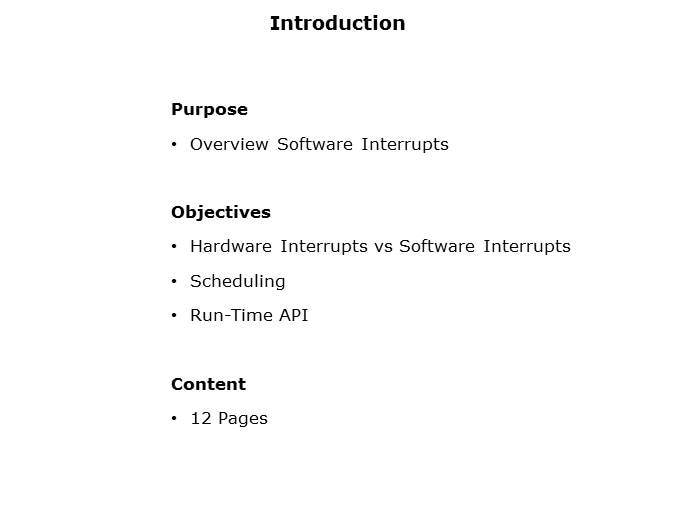 RTOS and Software Interrupts Slide 1