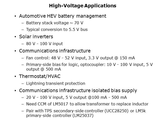 LM5017 100 V 600 mA Synchronous Buck Converter Slide 4