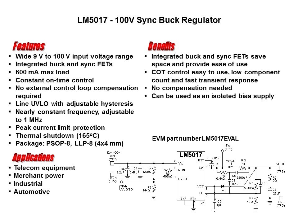 LM5017 Synchronous Buck Converter and COT Slide 2