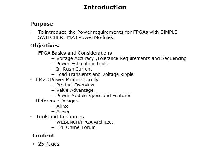 Powering FPGAs with SIMPLE SWITCHER LMZ3 Power Modules Slide 1