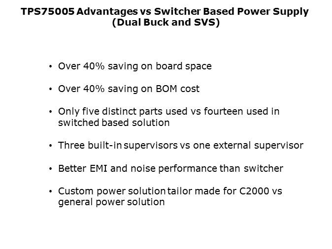 TPS75005 Integrated Solution for C2000 MCUs Slide 7