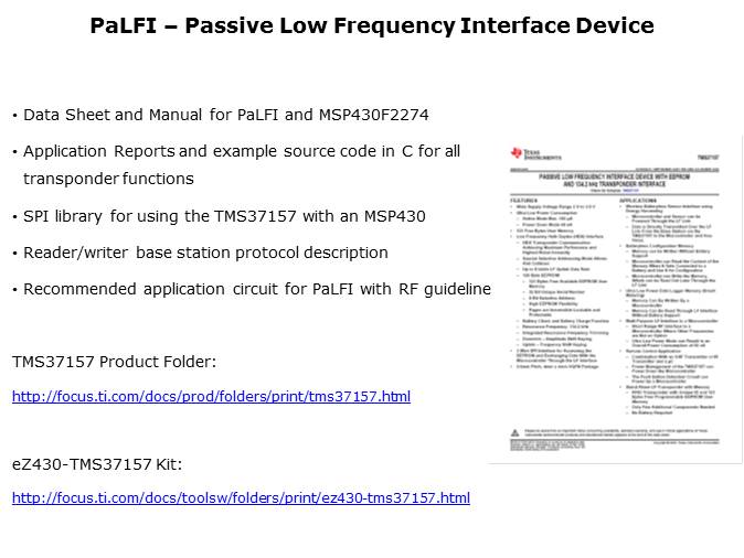 RF Introduction to TMS37157 PaLFI Slide 9