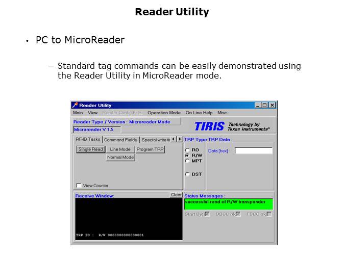 RF Low Frequency RF MicroReader Slide 13
